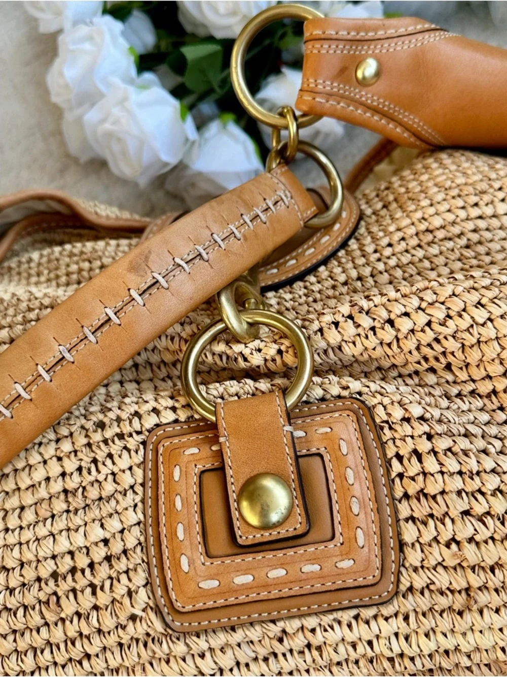 Coach Bleeker Straw Millie XL Tote Bag | F13374 - Picture 13 of 17
